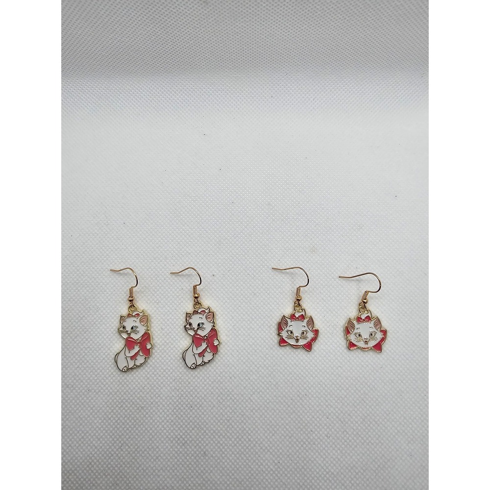 Set Of 2 Marie Earrings Hypo-Allergenic Handmade‎ Disney Aristocats Marie